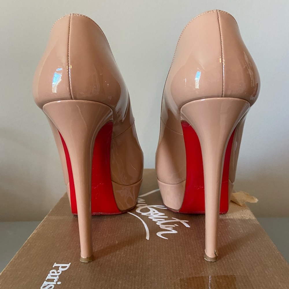 Christian Louboutin Bianca Platform Heels Nude